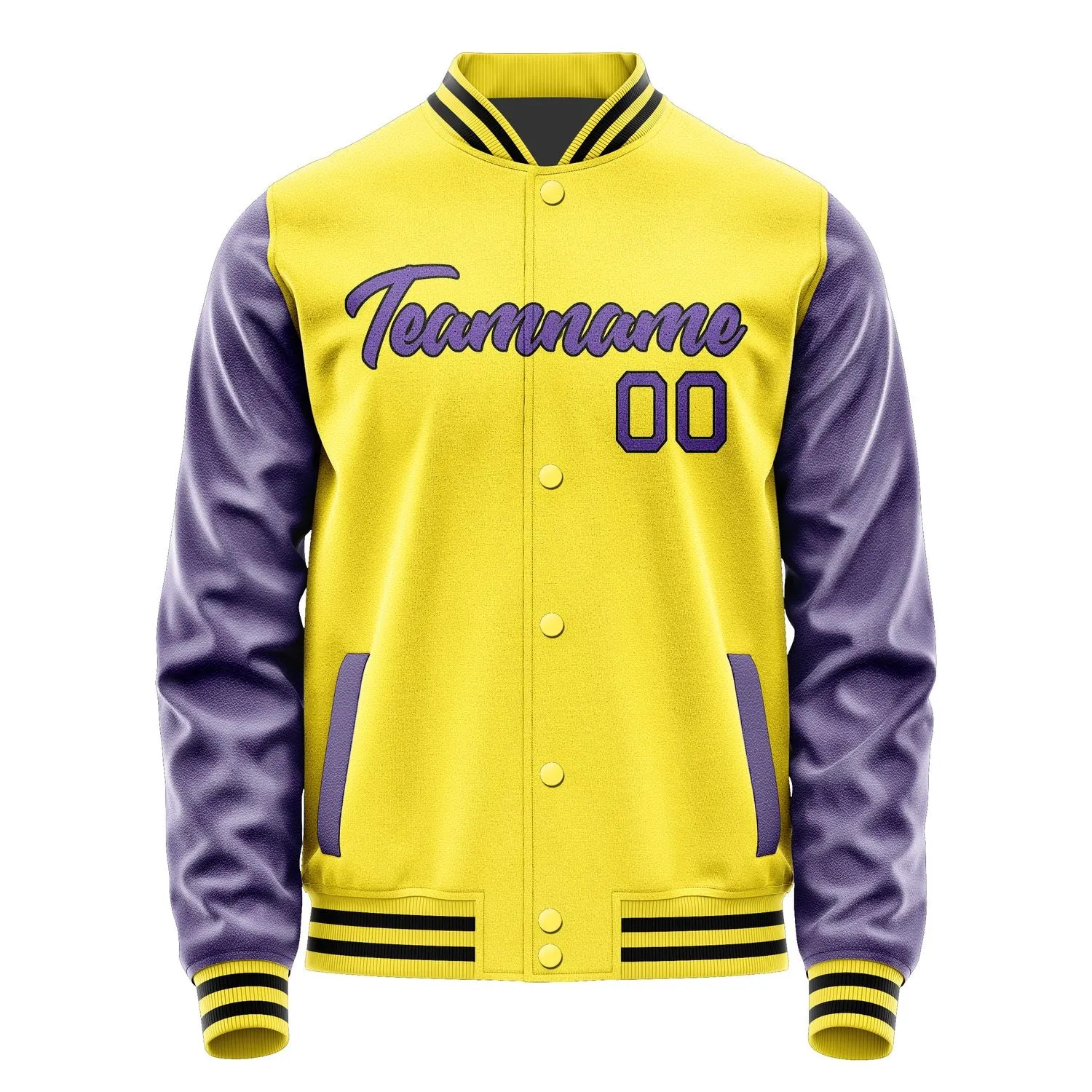 Custom Light Yellow Light Purple Jacket
