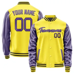 Custom Light Yellow Light Purple Jacket