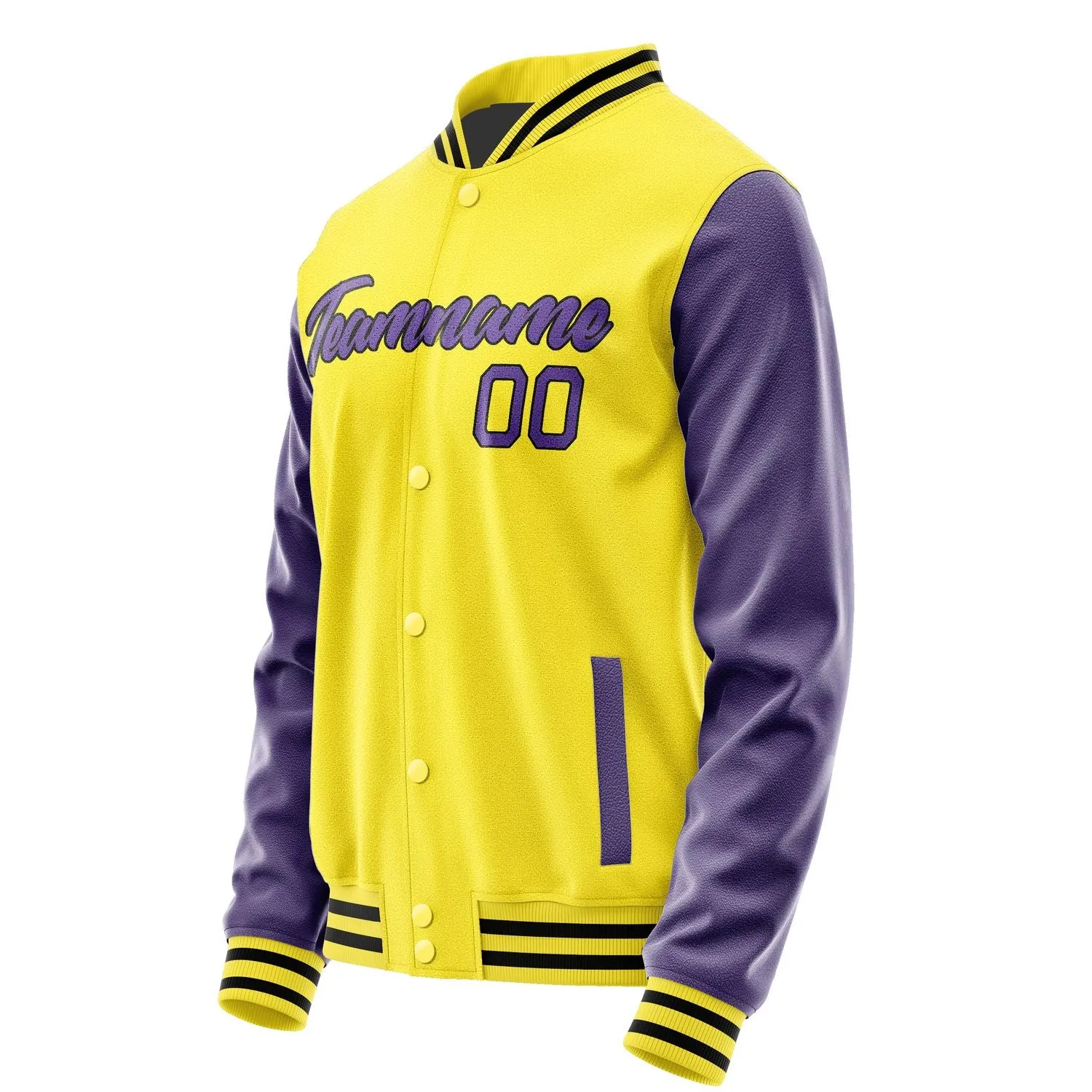 Custom Light Yellow Light Purple Jacket