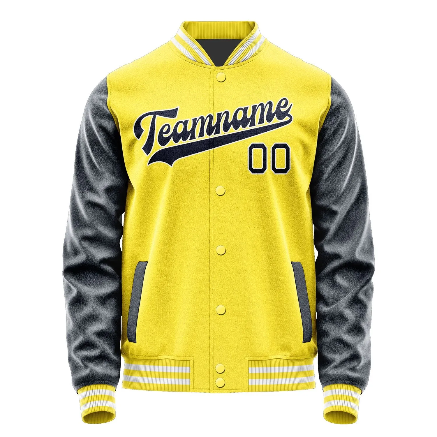 Custom Light Yellow Navy Jacket