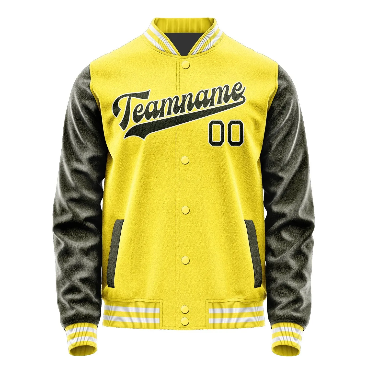 Custom Light Yellow Olive Jacket