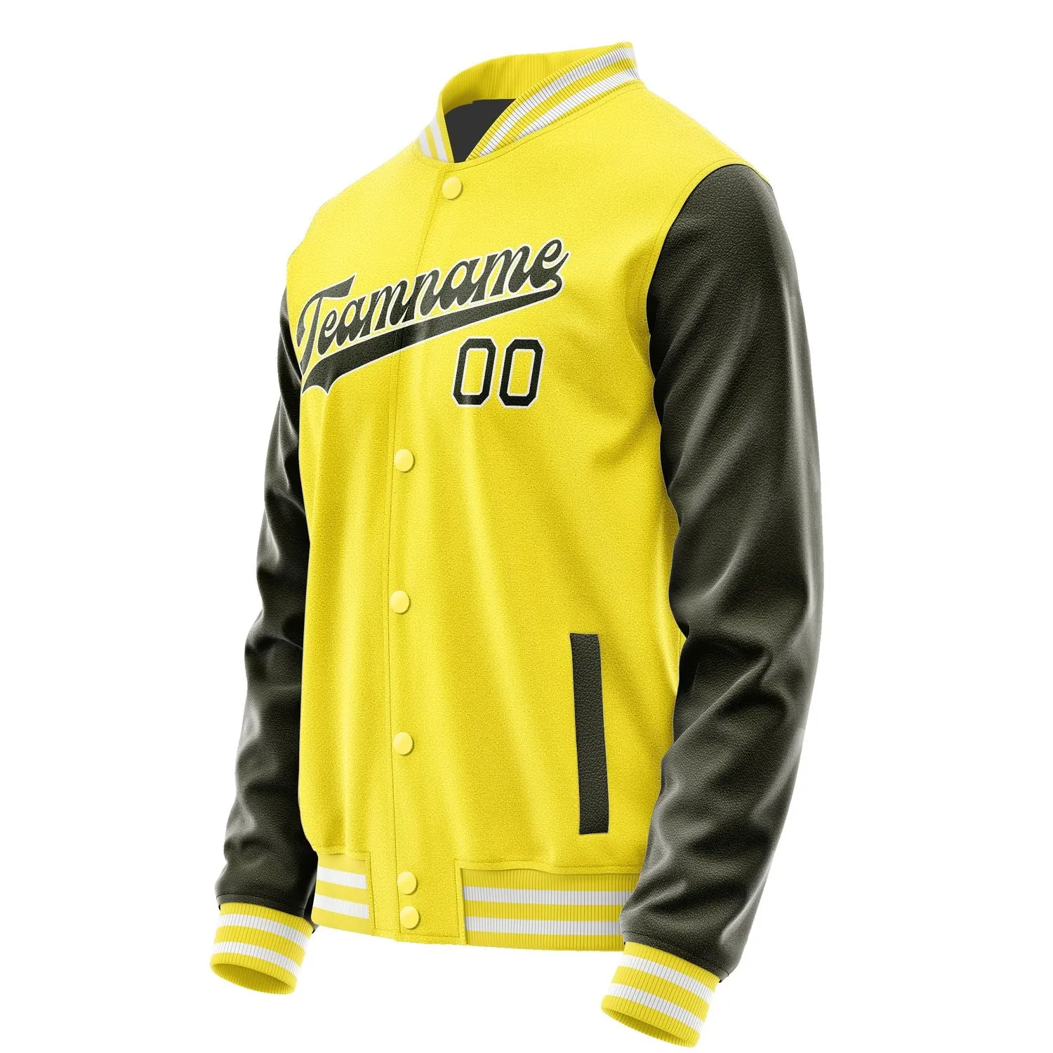 Custom Light Yellow Olive Jacket