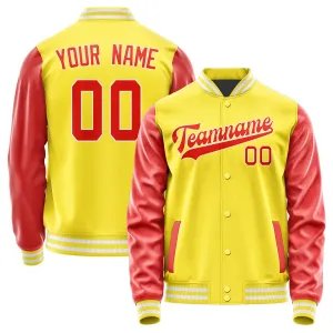 Custom Light Yellow Orange Red Jacket