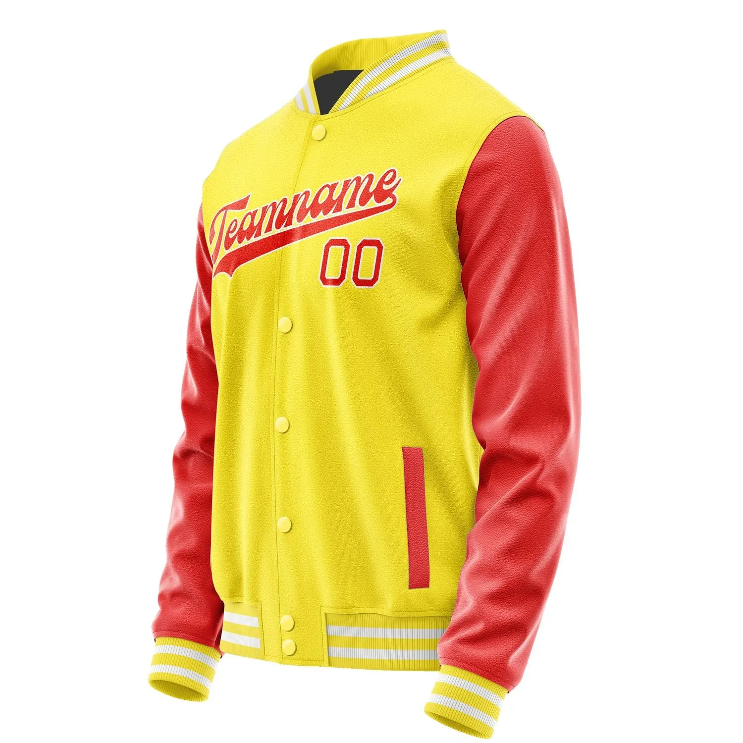 Custom Light Yellow Orange Red Jacket
