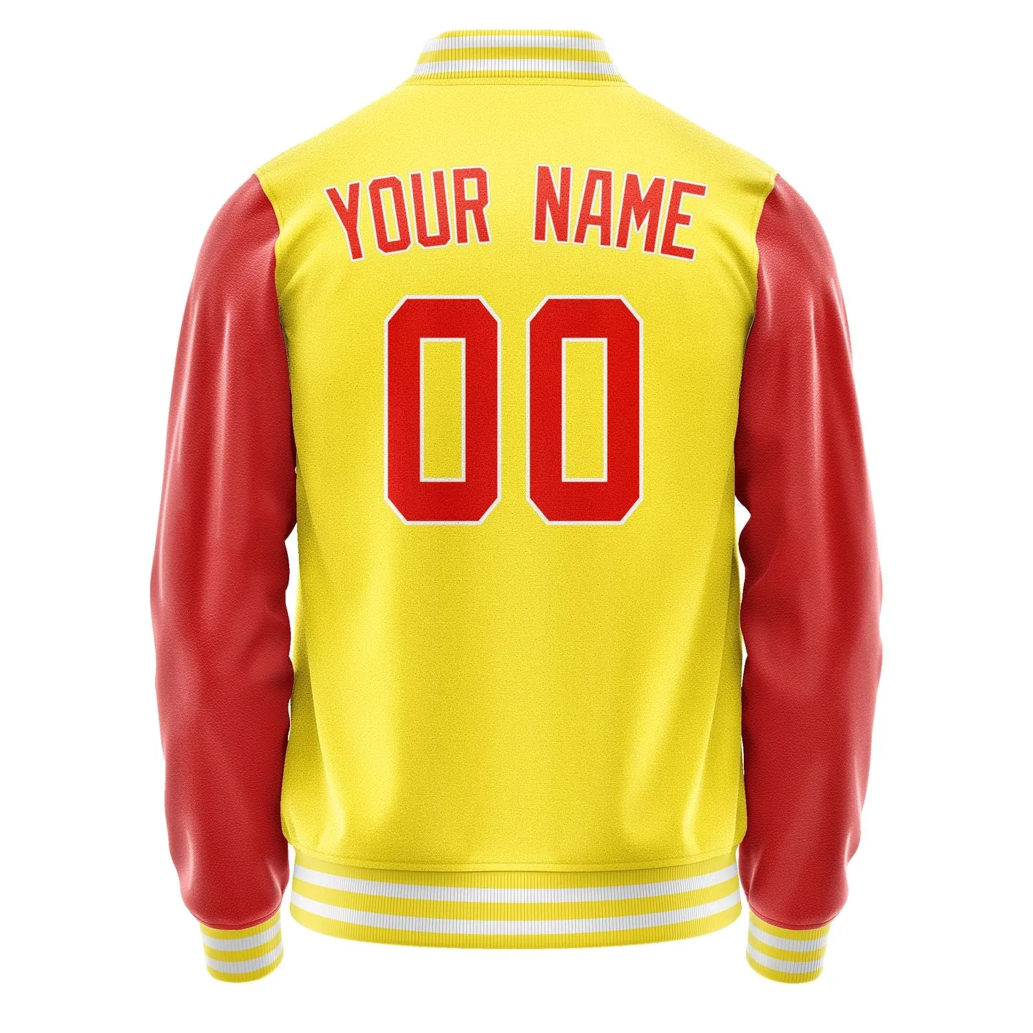 Custom Light Yellow Orange Red Jacket