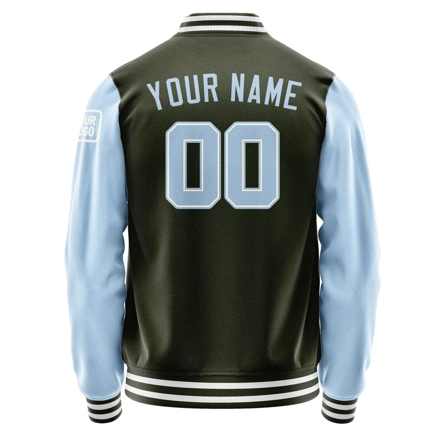 Custom Olive Light Blue Jacket