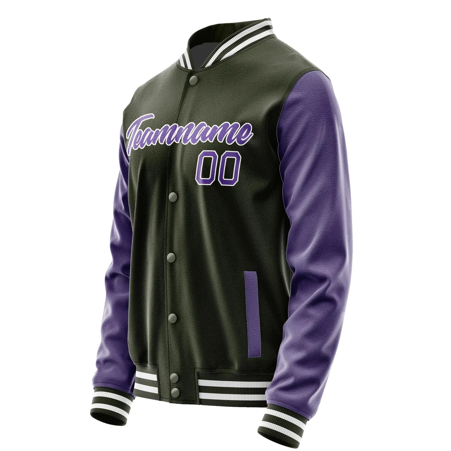 Custom Olive Light Purple Jacket