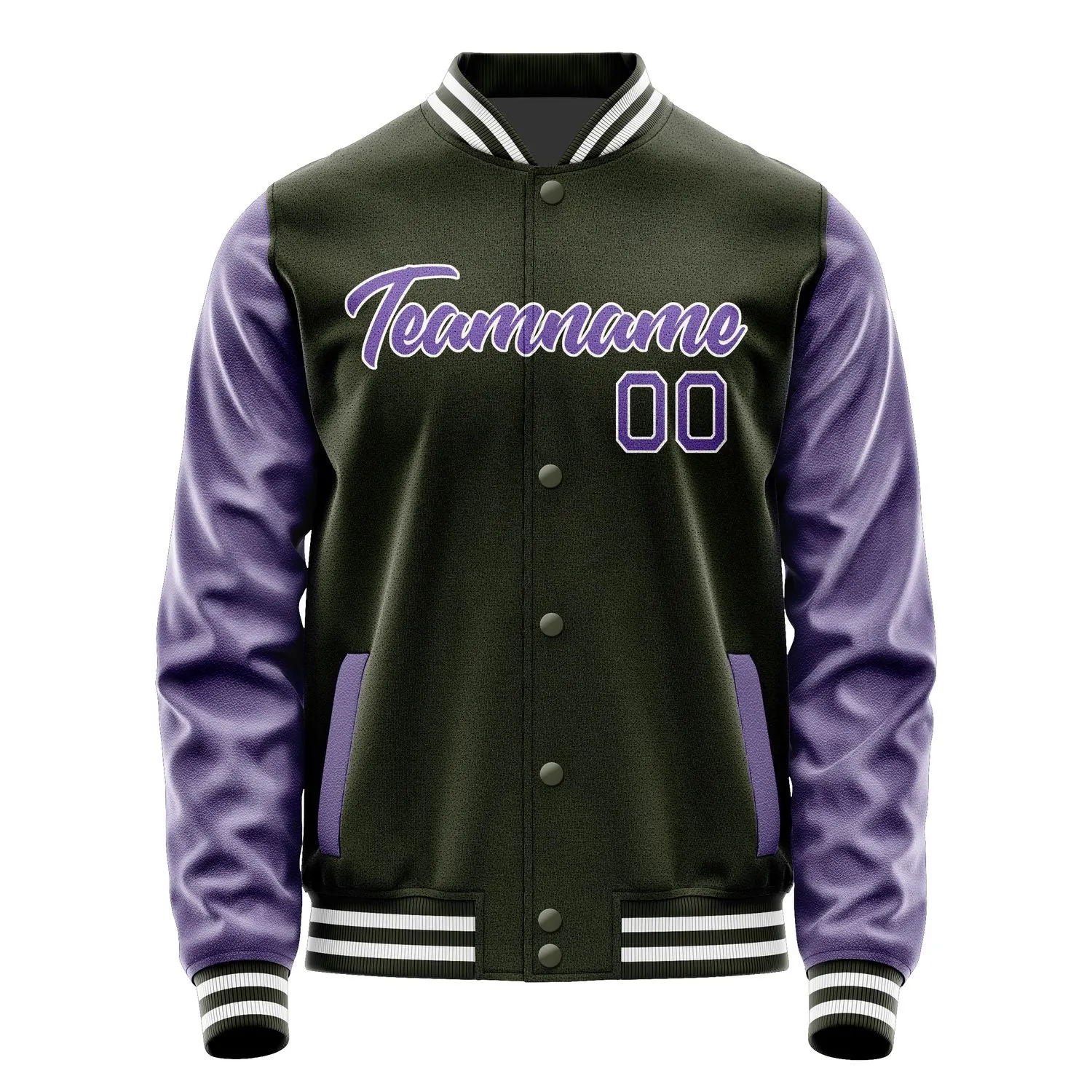 Custom Olive Light Purple Jacket