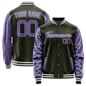 Custom Olive Light Purple Jacket