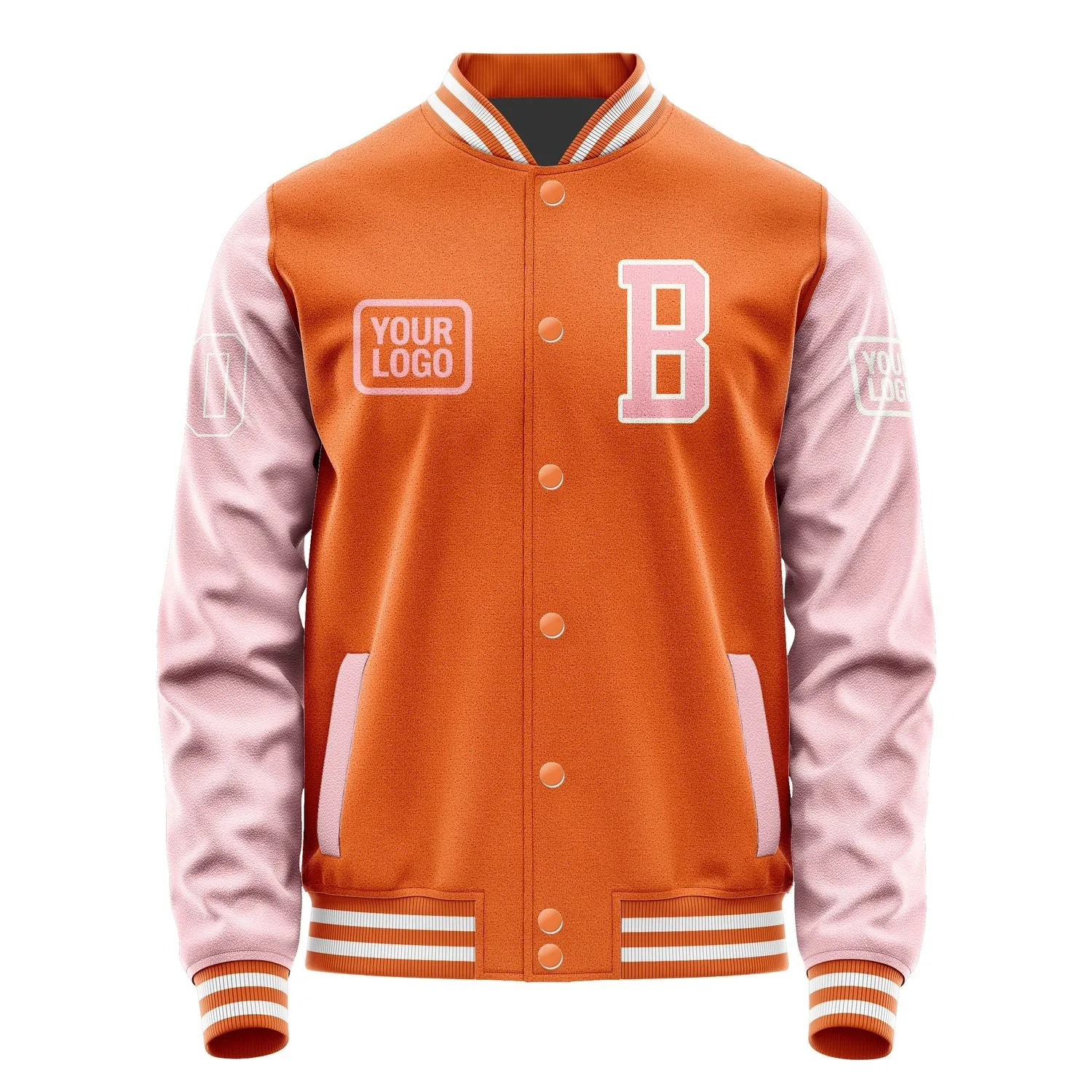 Custom Orange Light Pink Jacket