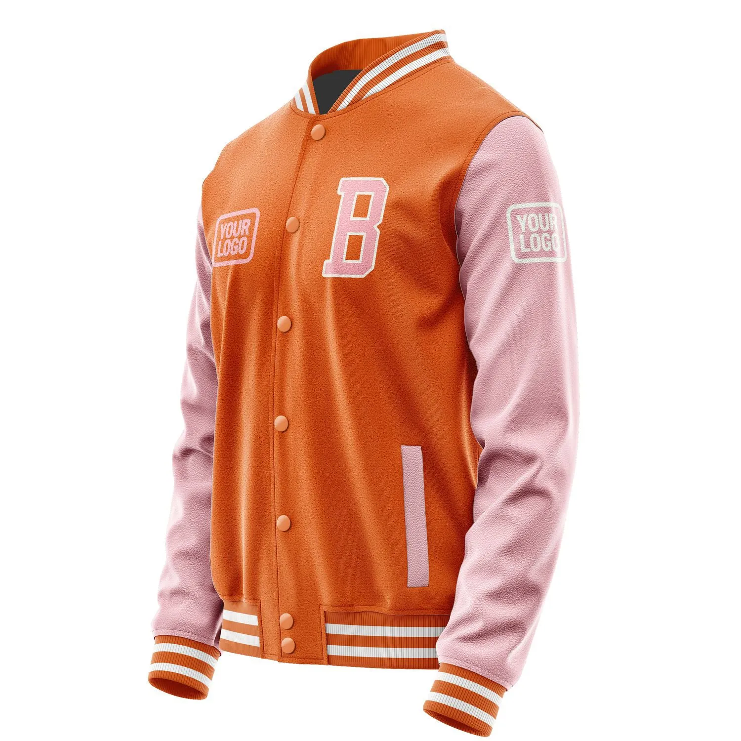 Custom Orange Light Pink Jacket