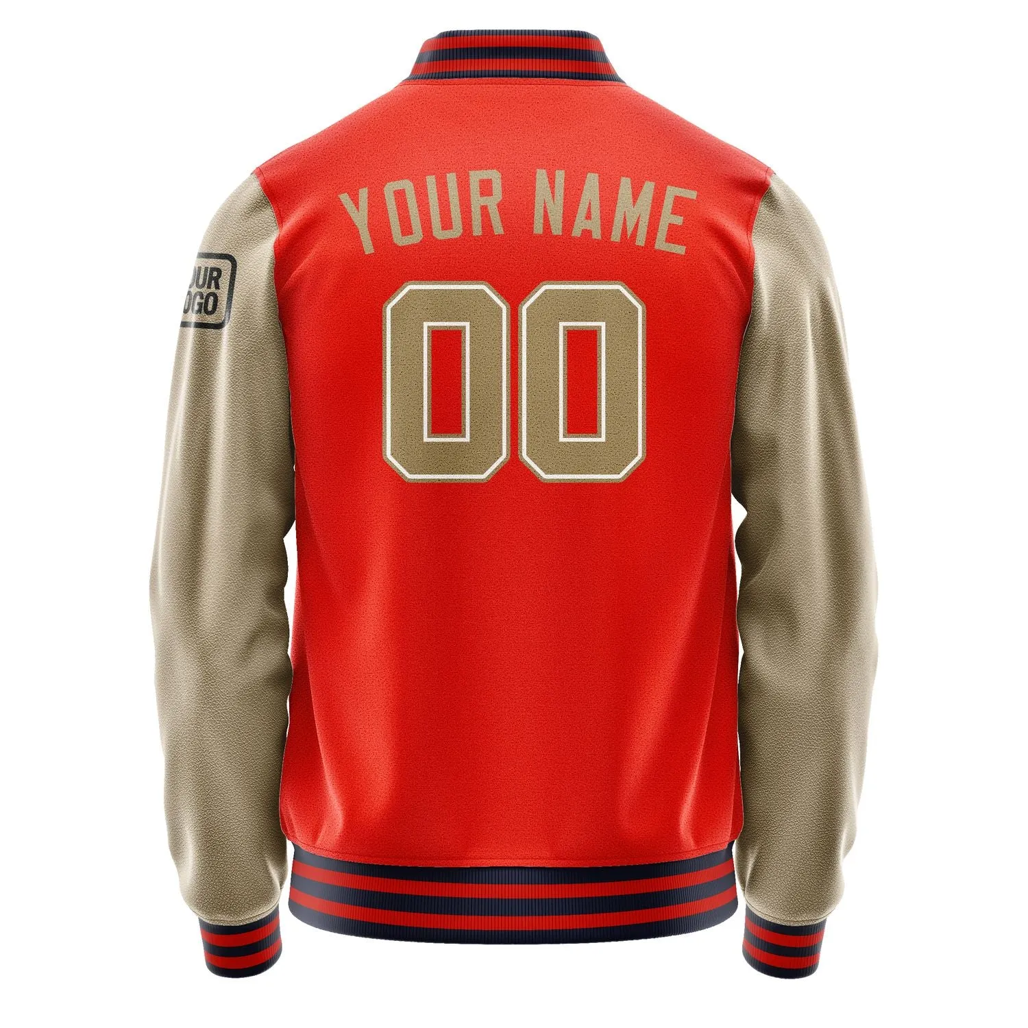Custom Orange Red Light Khaki Jacket