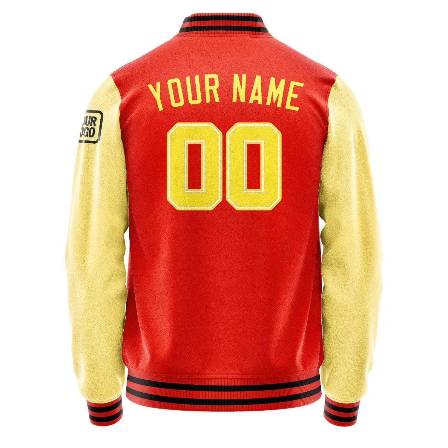 Custom Orange Red Light Yellow Jacket