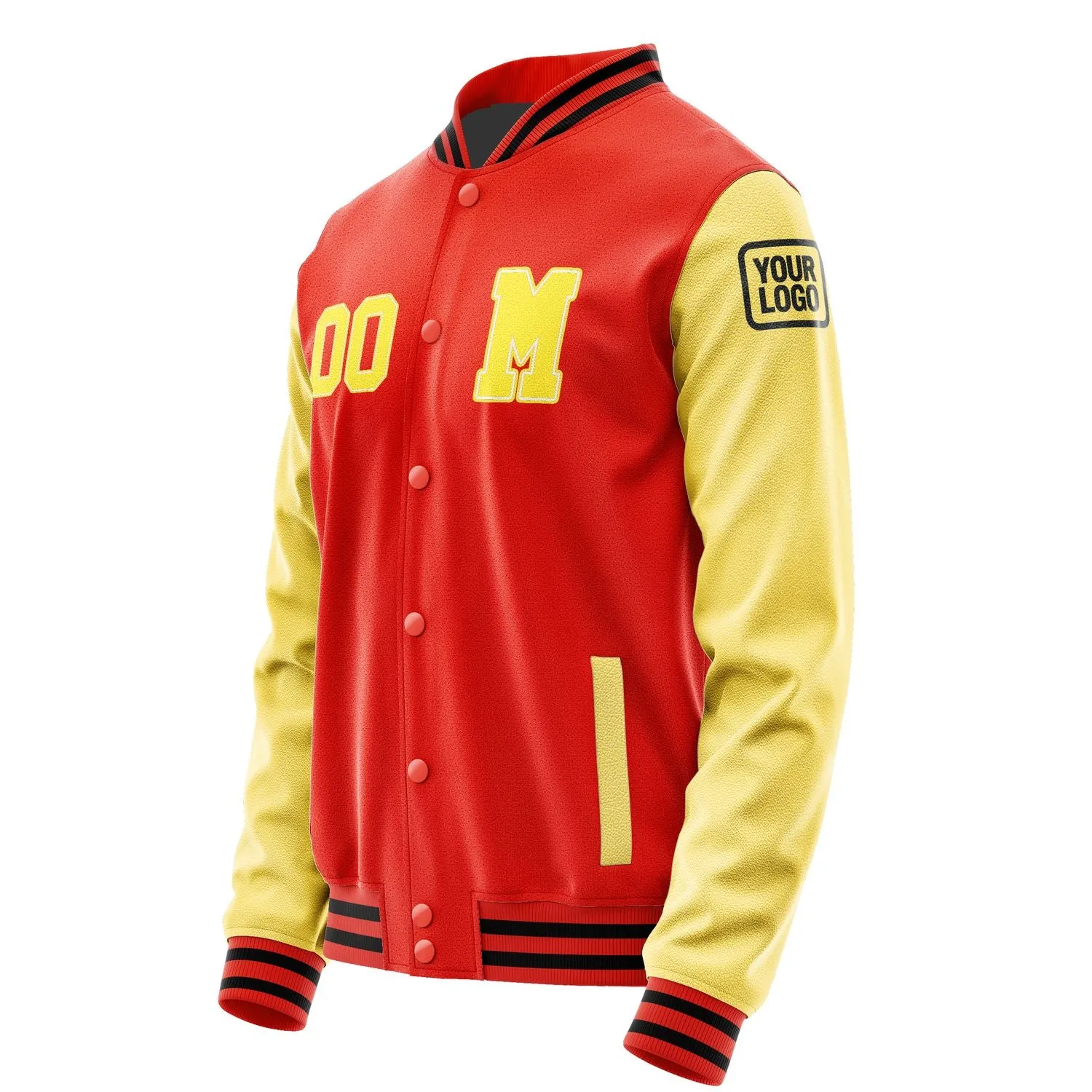 Custom Orange Red Light Yellow Jacket
