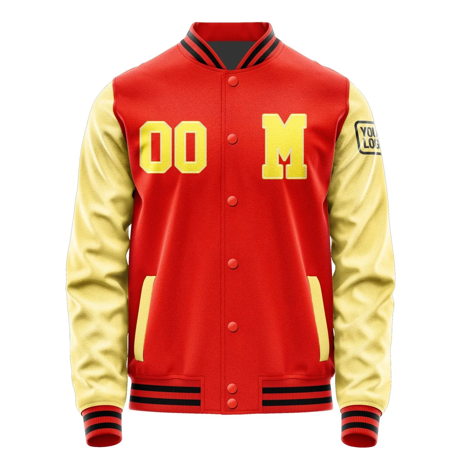 Custom Orange Red Light Yellow Jacket