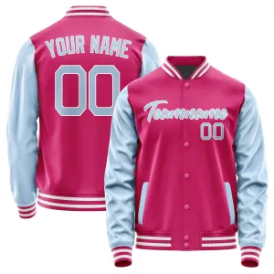 Custom Pink Light Blue Jacket