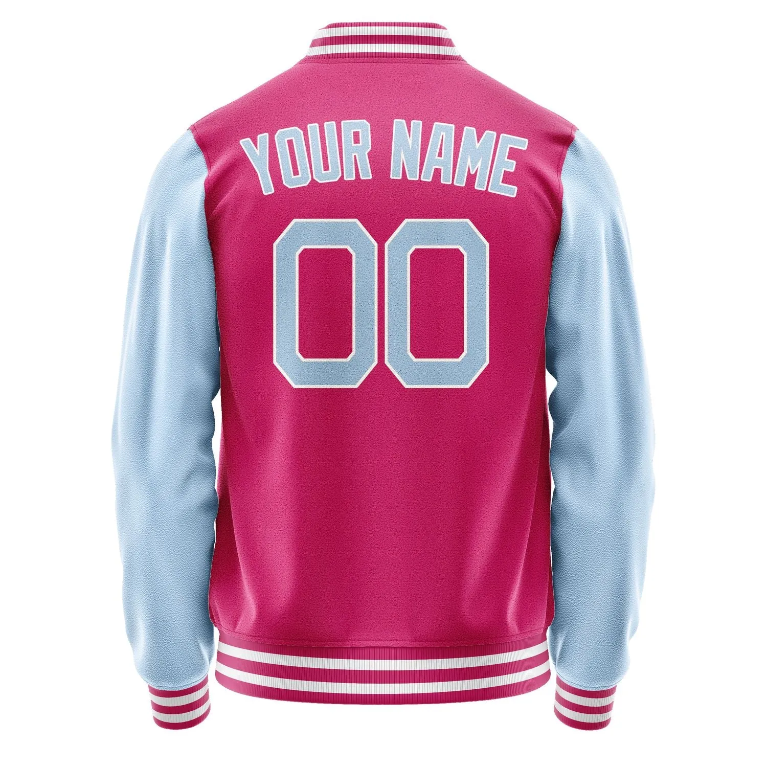 Custom Pink Light Blue Jacket