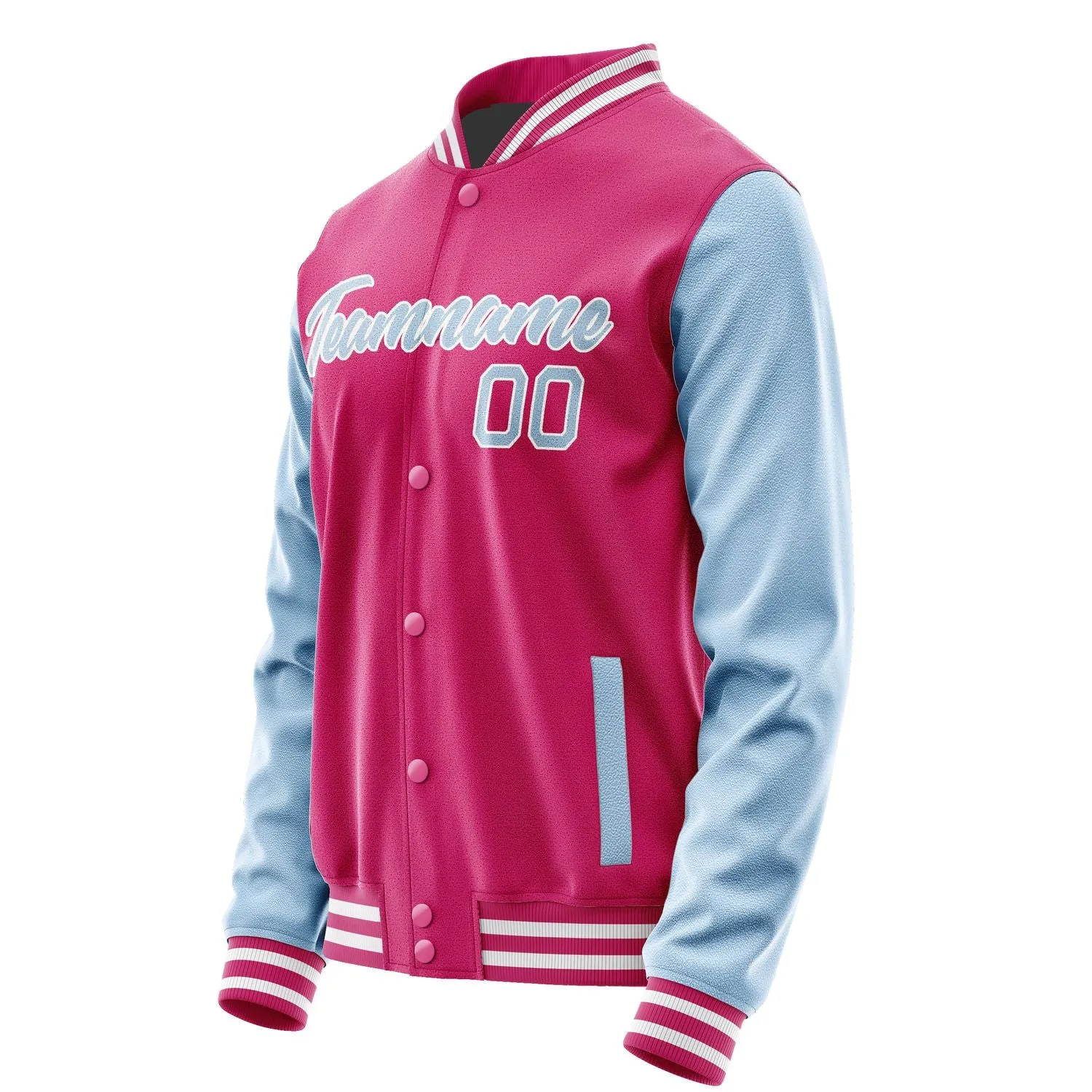 Custom Pink Light Blue Jacket