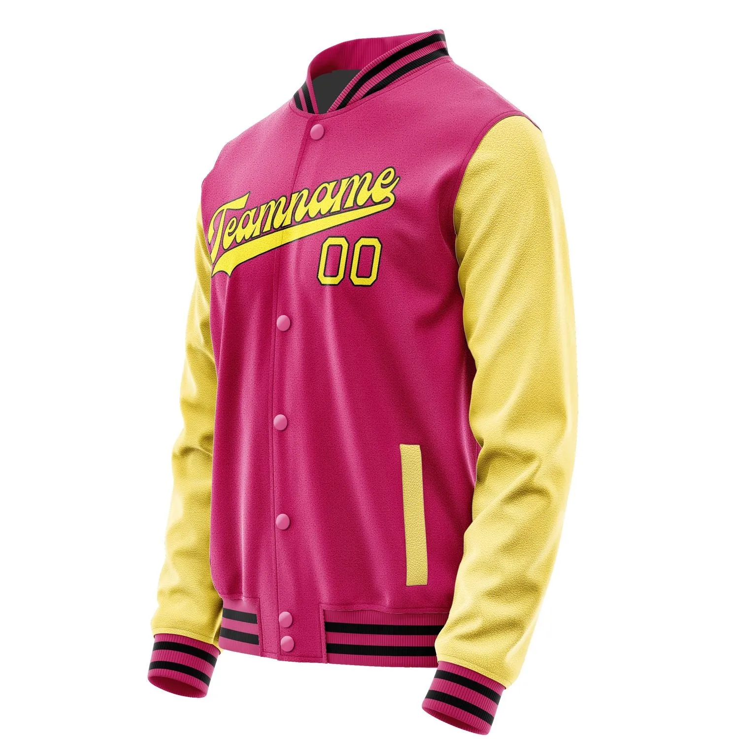 Custom Pink Light Yellow Jacket