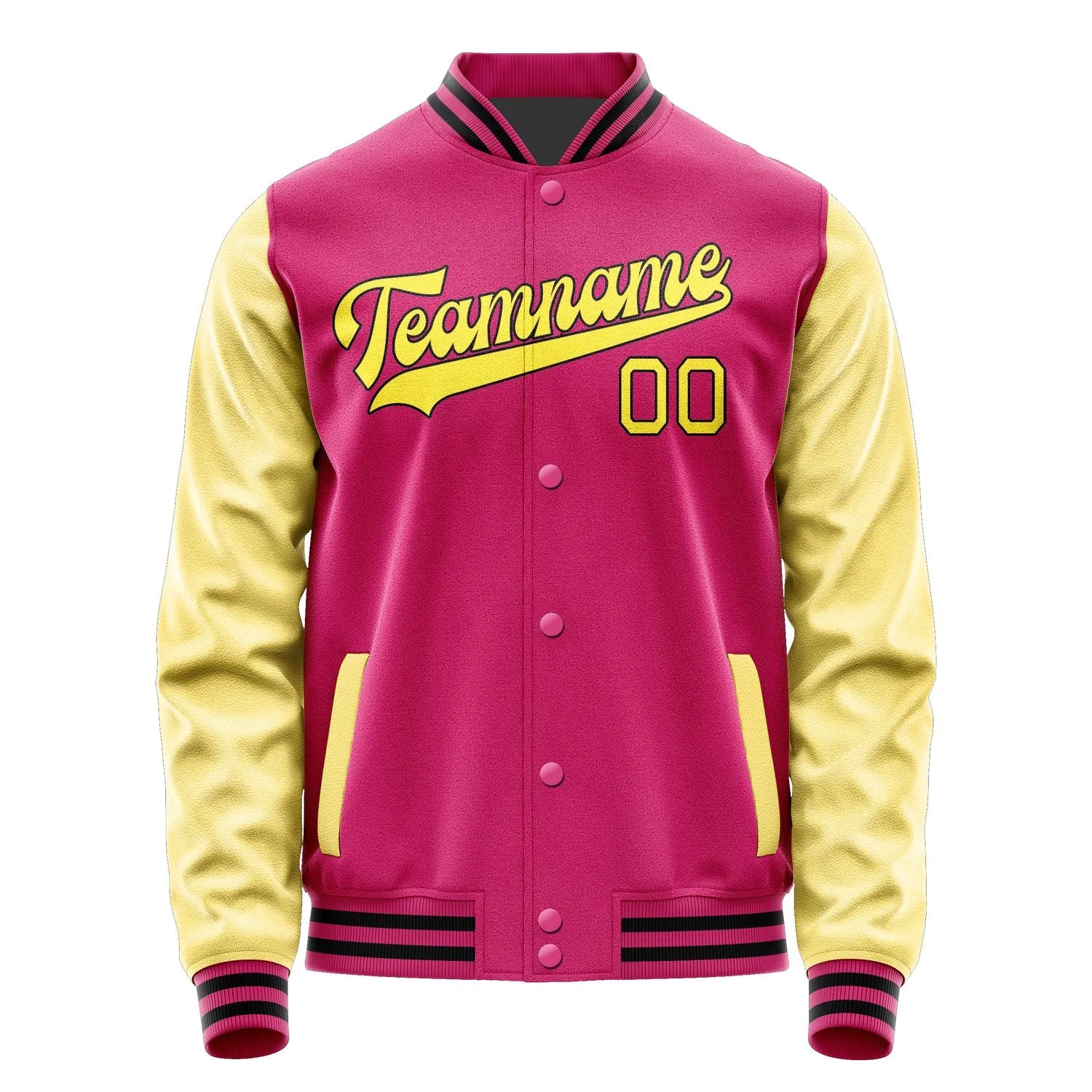 Custom Pink Light Yellow Jacket