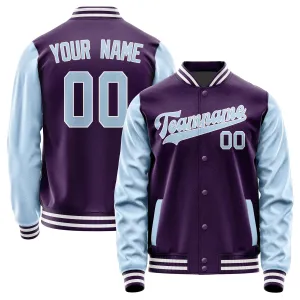 Custom Purple Light Blue Jacket