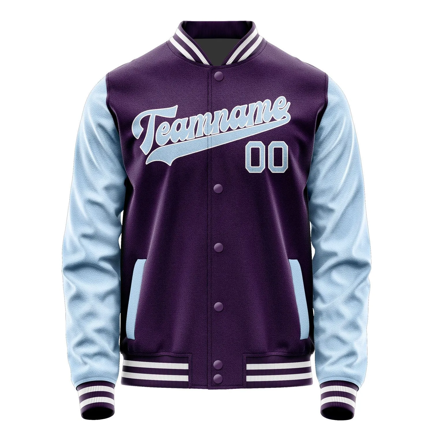 Custom Purple Light Blue Jacket