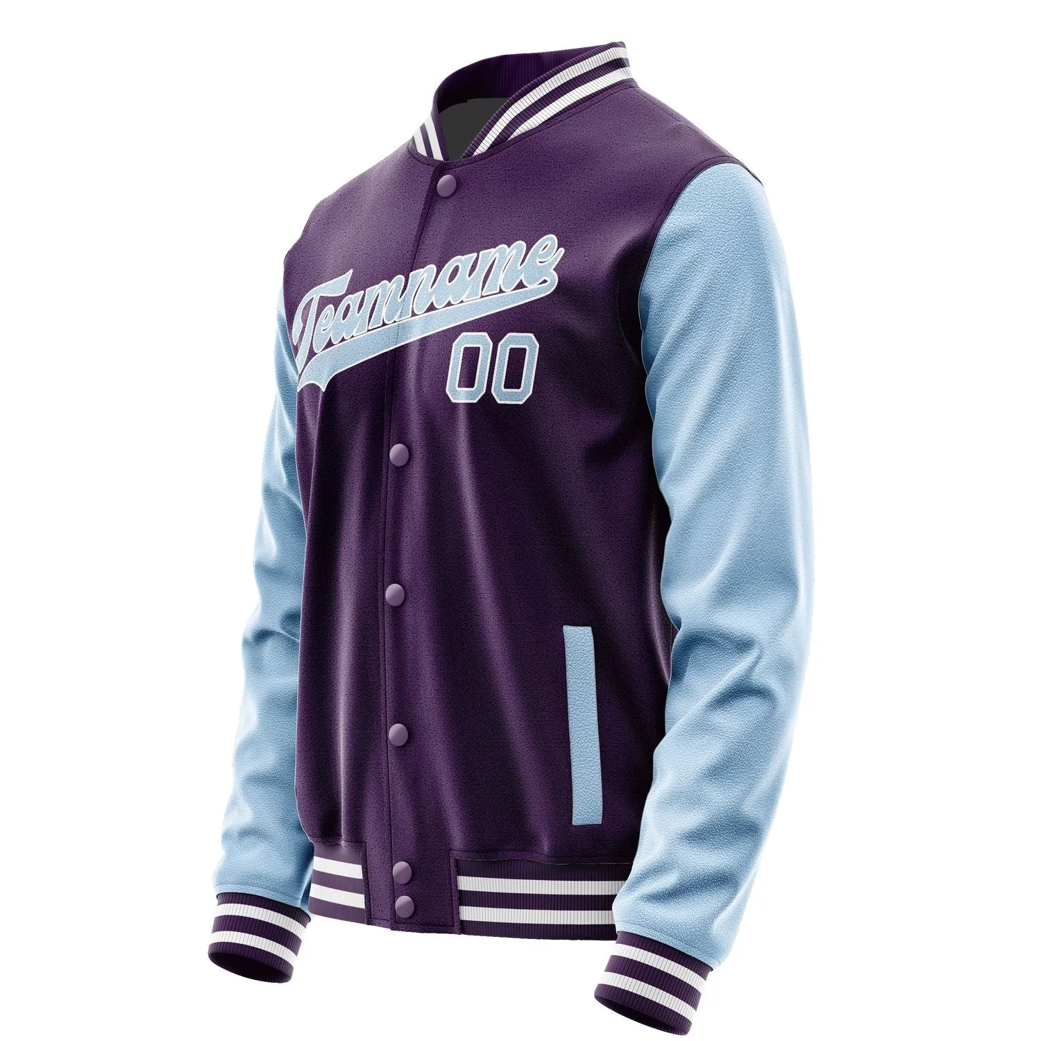 Custom Purple Light Blue Jacket