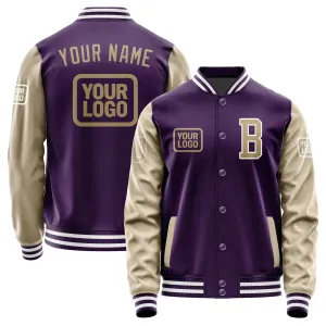 Custom Purple Light Khaki Jacket