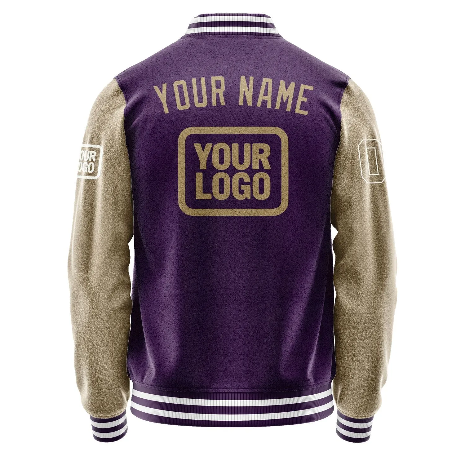 Custom Purple Light Khaki Jacket