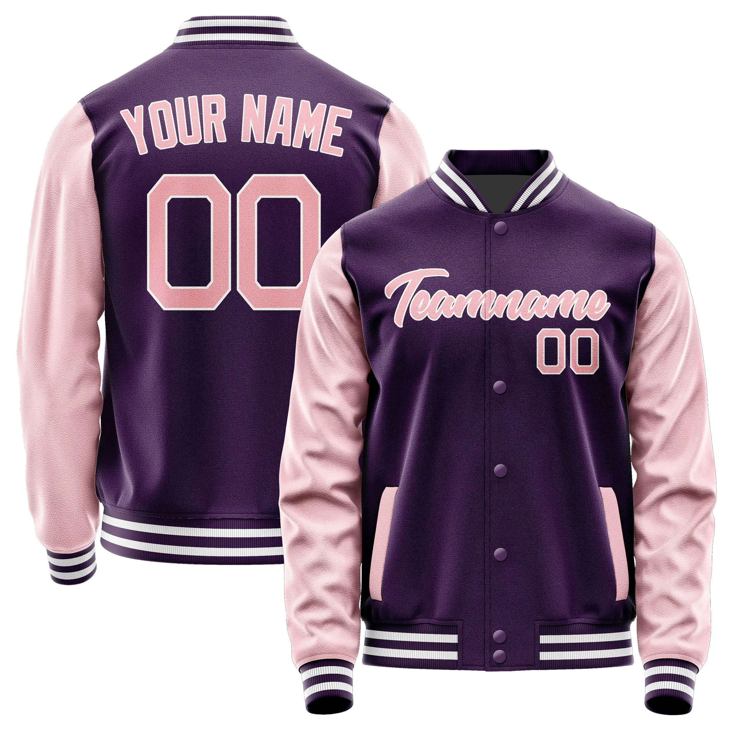 Custom Purple Light Pink Jacket