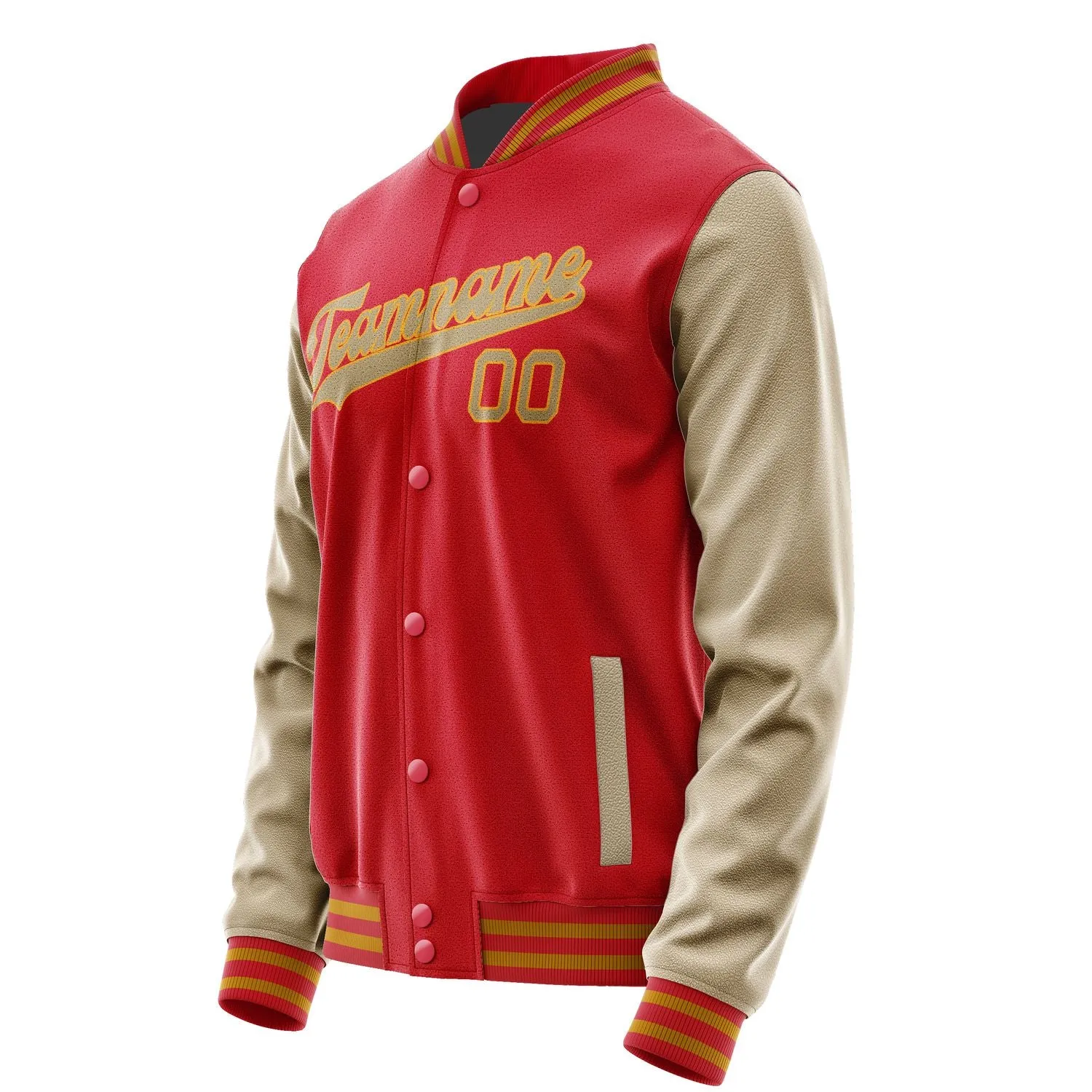 Custom Red Light Khaki Jacket