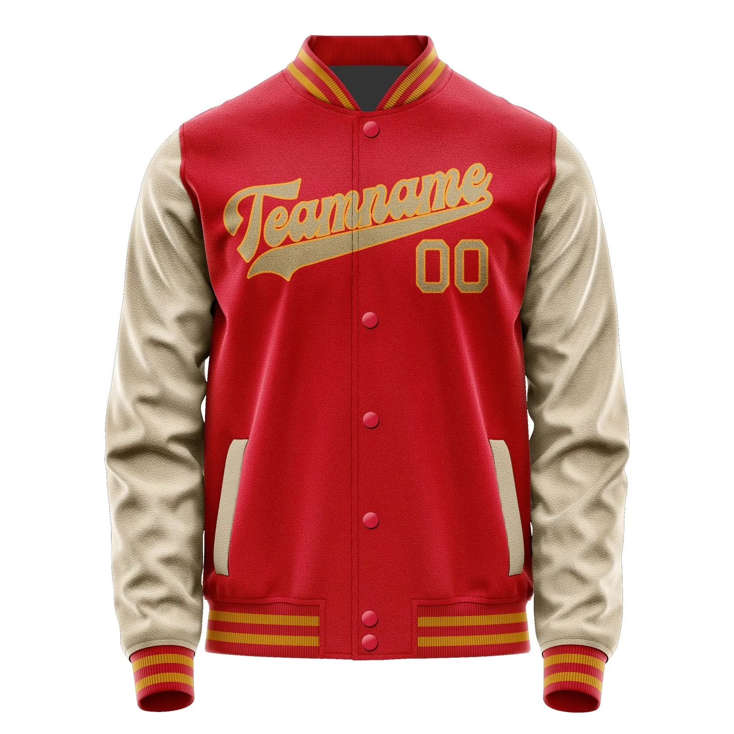 Custom Red Light Khaki Jacket