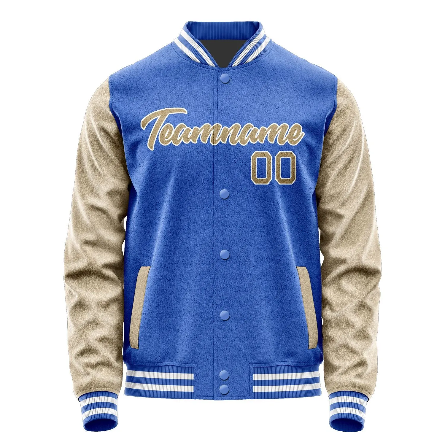 Custom Sky Blue Light Khaki Jacket