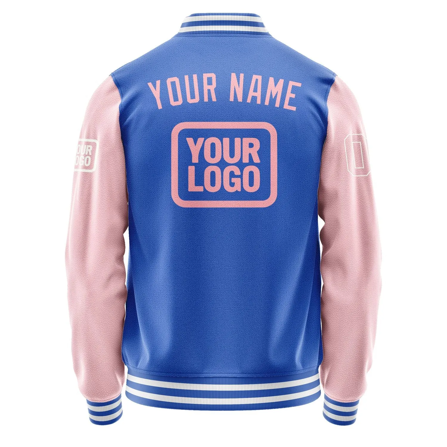 Custom Sky Blue Light Pink Jacket