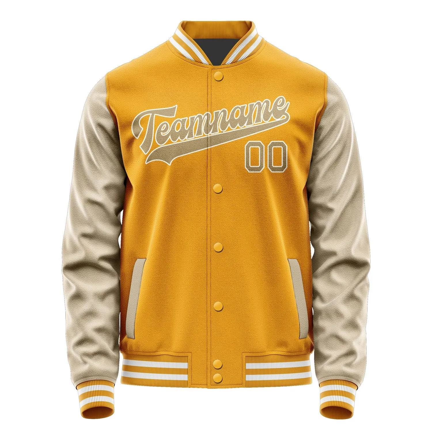 Custom Yellow Light Khaki Jacket