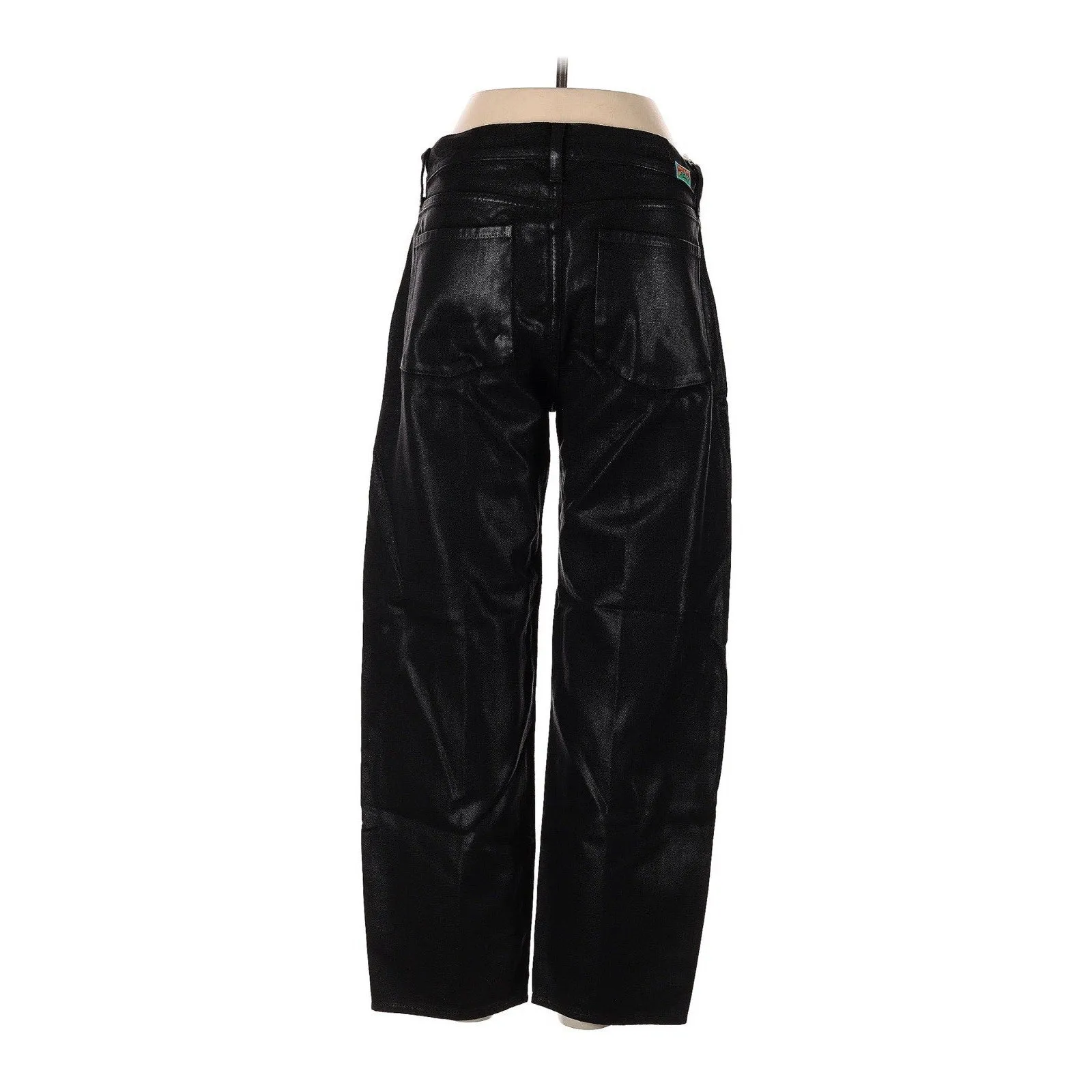 Daily Blue Women’s Matra Coated Denim Jeans, Black Straight Leg, Size 29