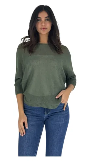 Dana green khaki top