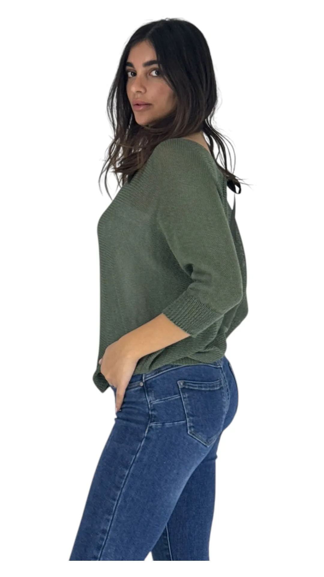 Dana green khaki top