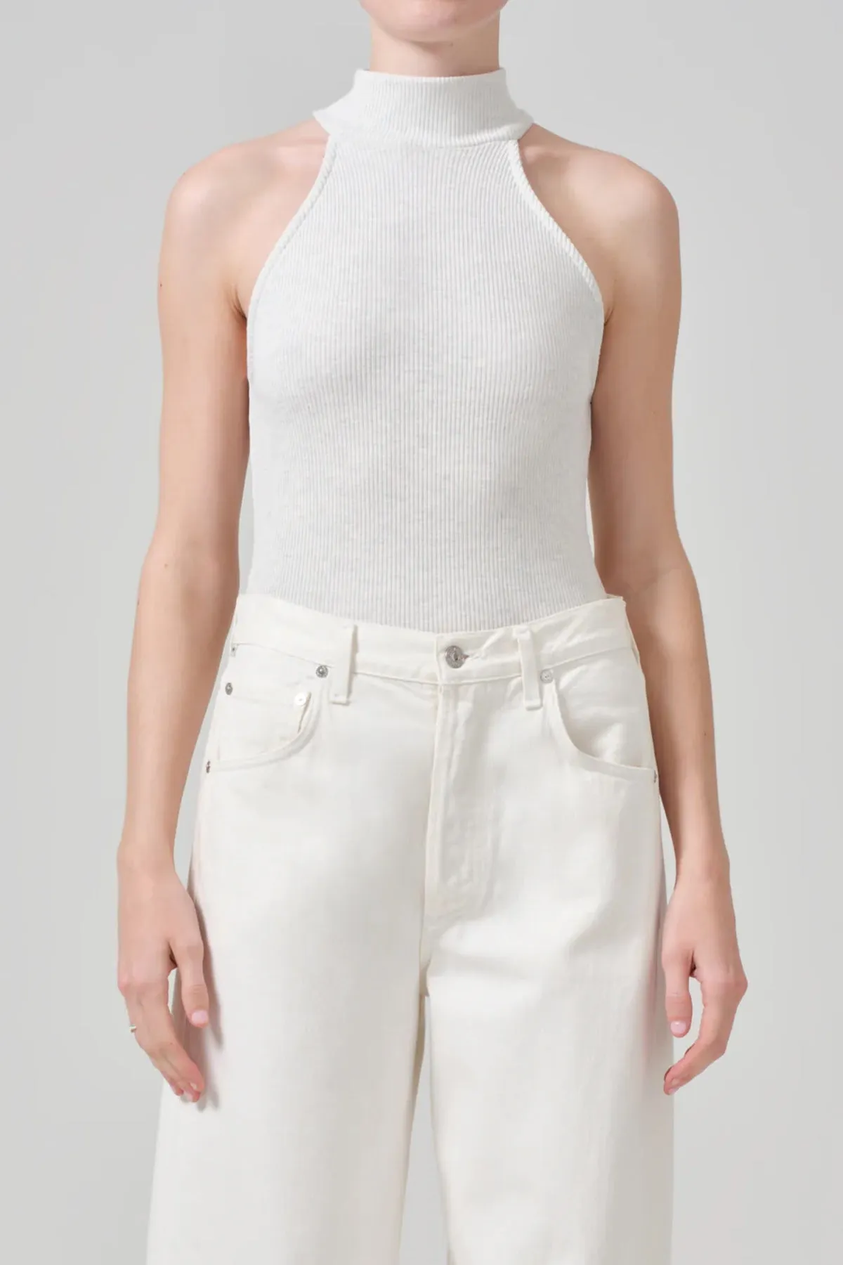 Dani Sleeveless Mock Neck in Pashmina
