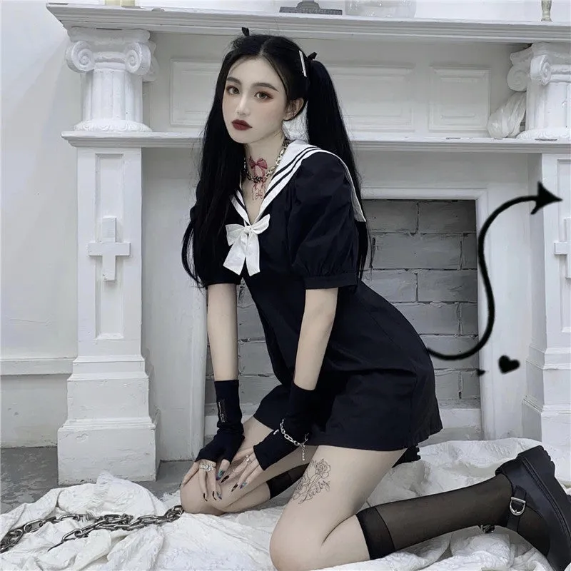 Dark cool style summer dress yc23128
