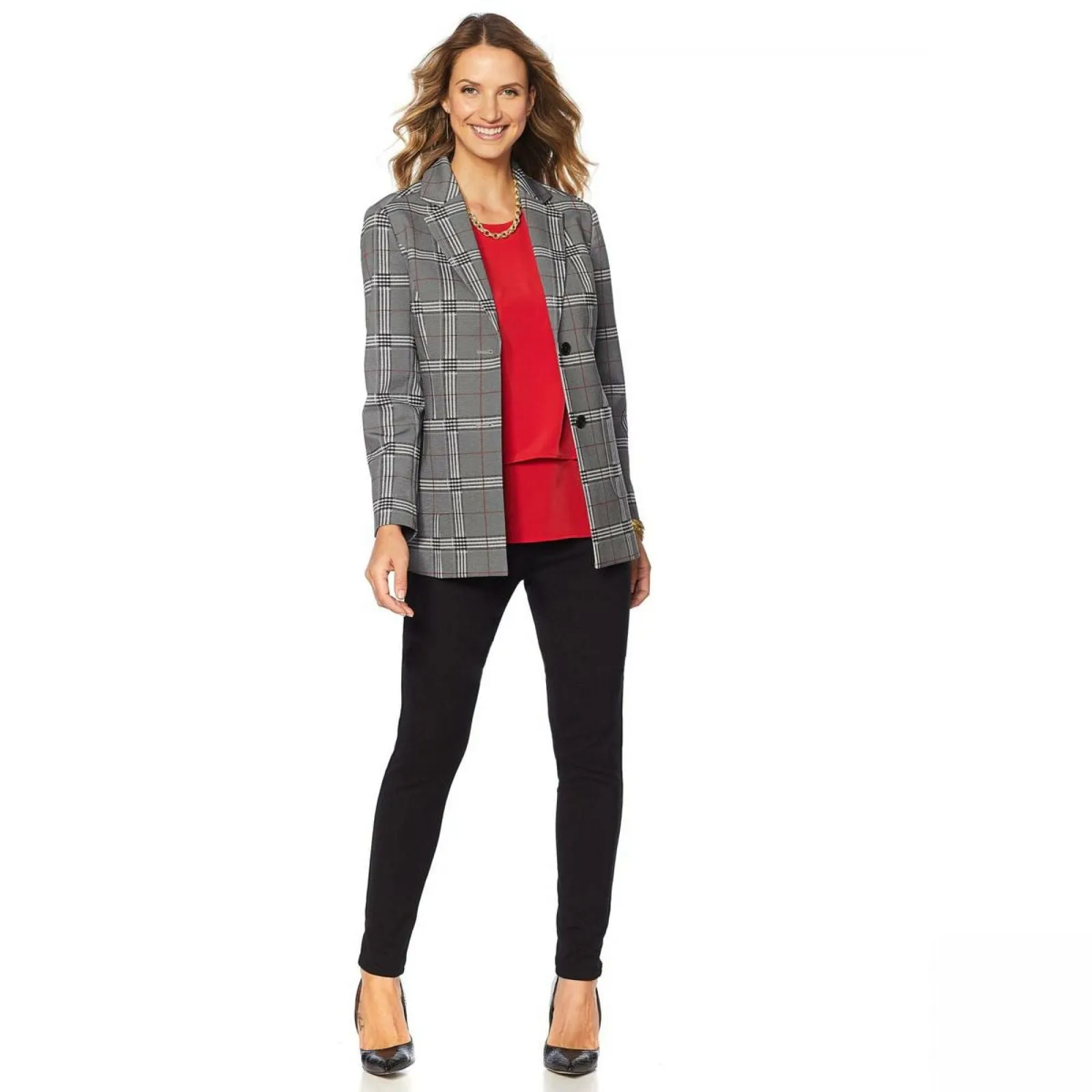 DG2 by Diane Gilman Women's Classic Ponte Blazer