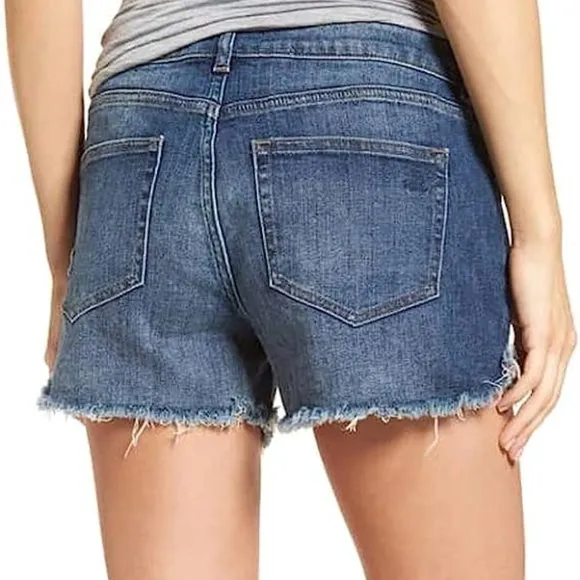 DL1961 Women's Karlie Boyfriend Darkwash Distressed Women’s Shorts sz 25 EUC