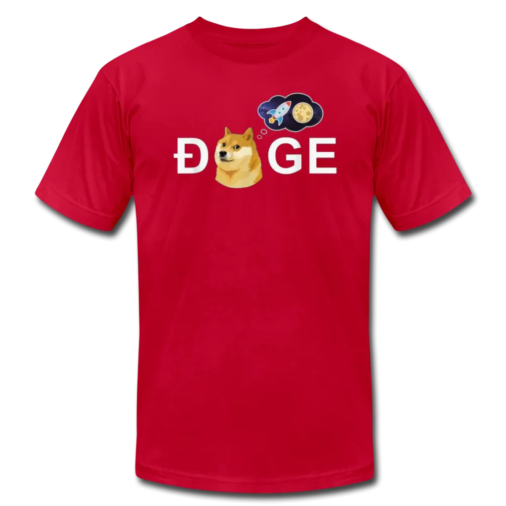 DOGE Meme To the Moon Men/Unisex Premium Adult T-Shirt