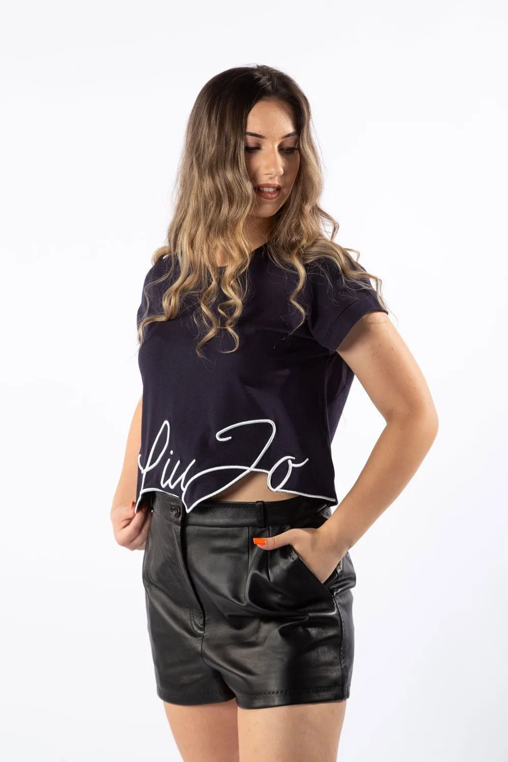 Dolce & Gabbana Black Lambskin Women's Short