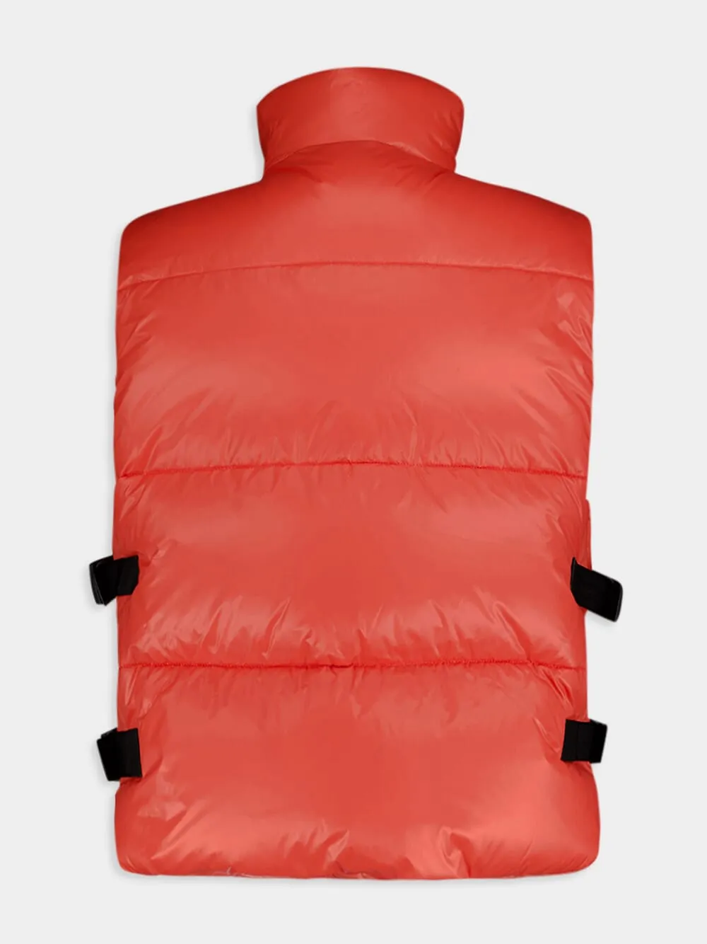 Double 4G Buckles Sleeveless Puffer Jacket