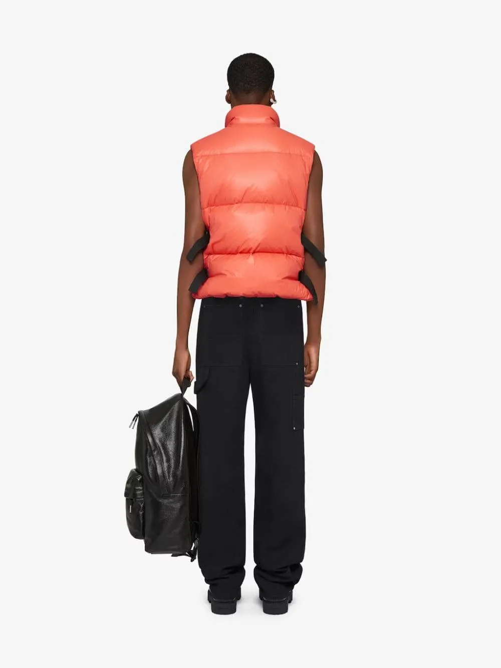 Double 4G Buckles Sleeveless Puffer Jacket