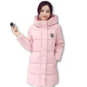 Down parka women autumn winter coat down long coat 8665 winter jacket women coat