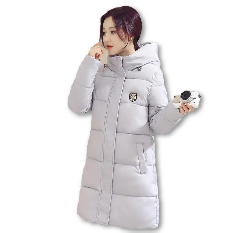 Down parka women autumn winter coat down long coat 8665 winter jacket women coat