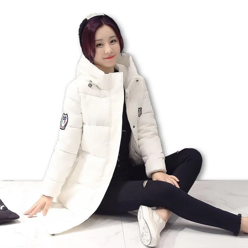 Down parka women autumn winter coat down long coat 8665 winter jacket women coat