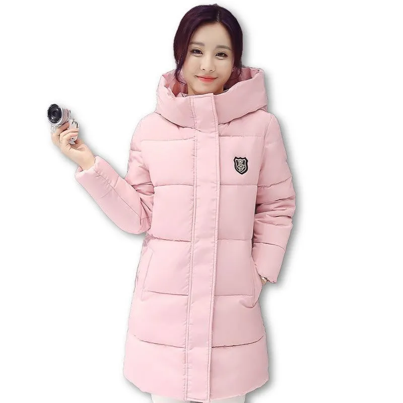 Down parka women autumn winter coat down long coat 8665 winter jacket women coat
